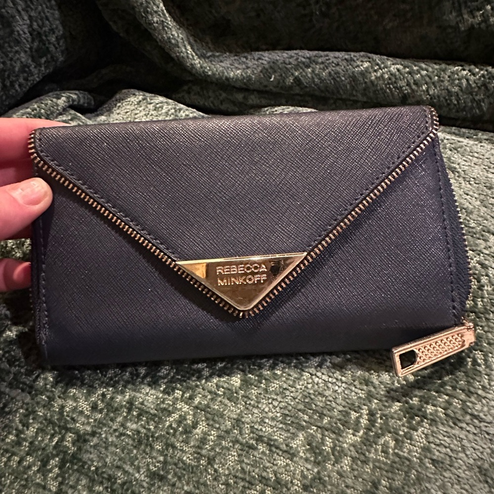 Rebecca Minkoff Navy Blue Leather Wallet